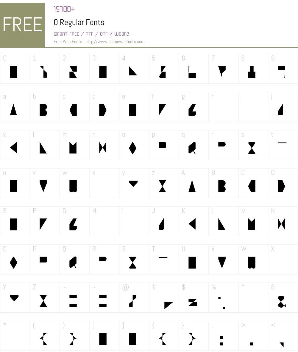 O Font Screenshots