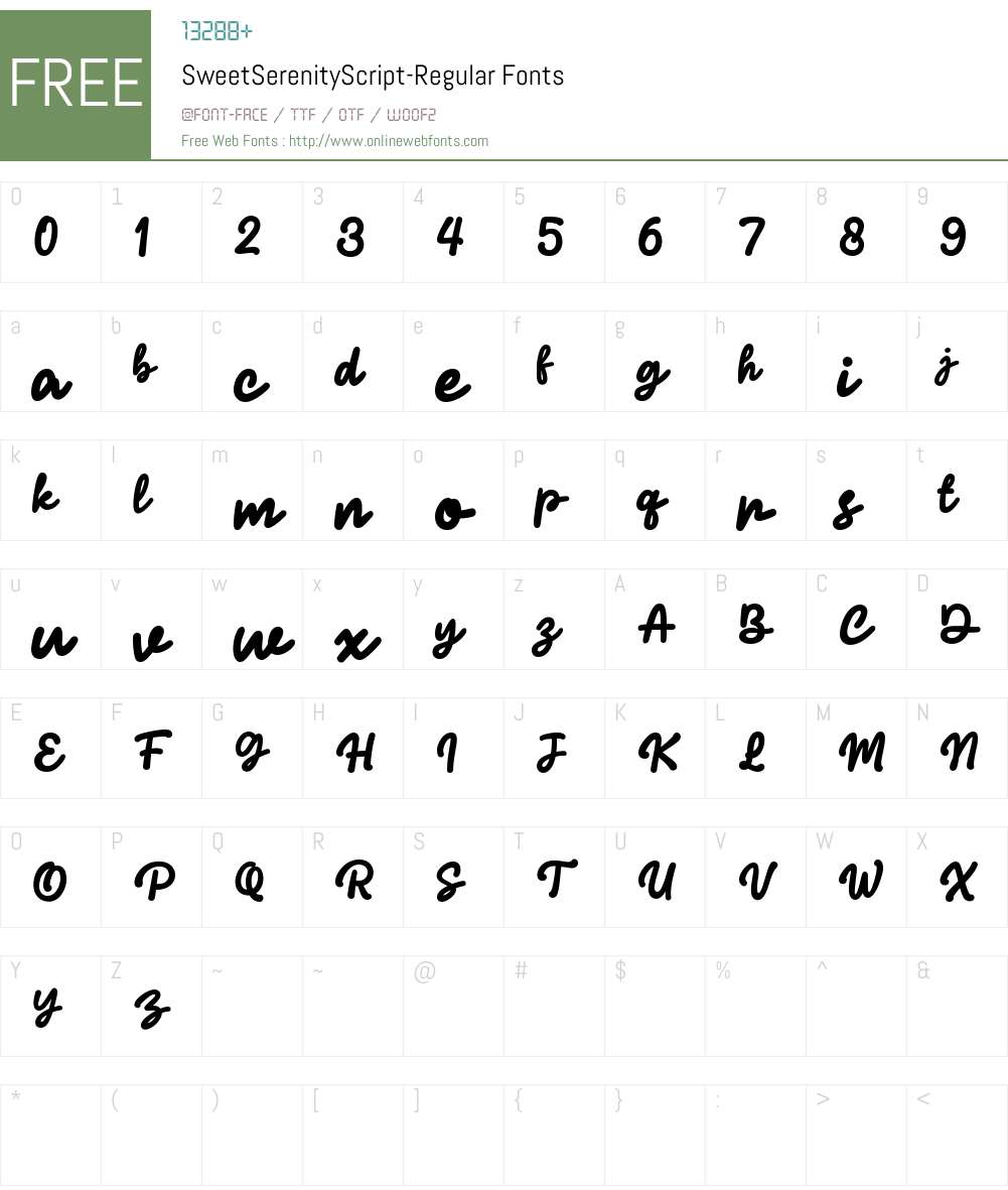 Sweet Fancy Script Sweet Serenity Script 1.000 Fonts Free Download - OnlineWebFonts.COM