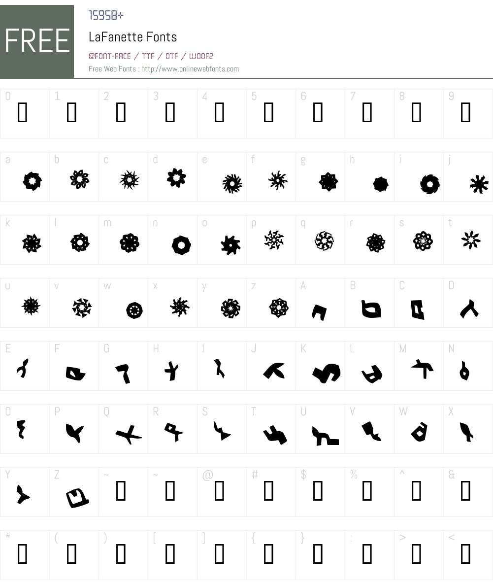 LaFanette Font Screenshots