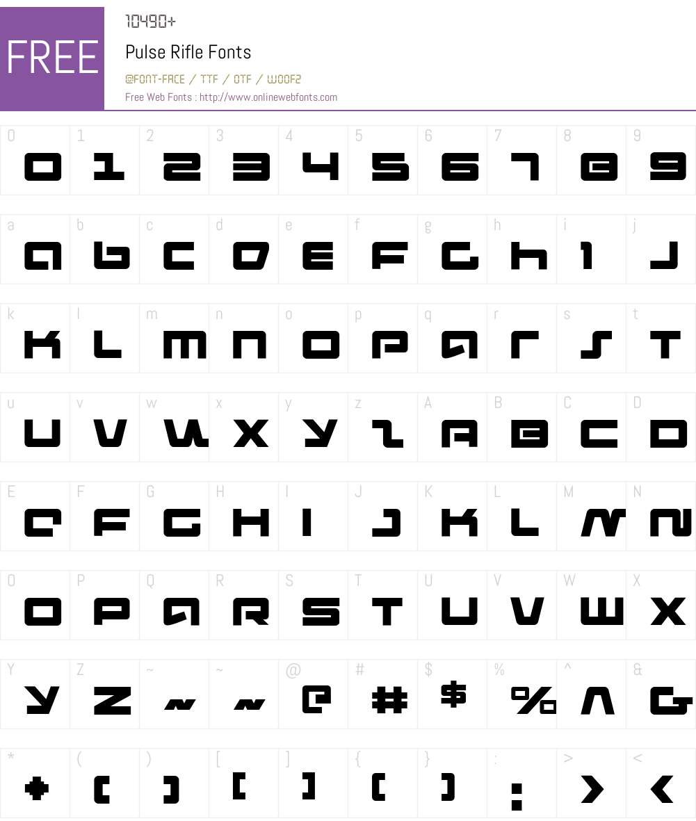 Pulse Rifle Font Screenshots