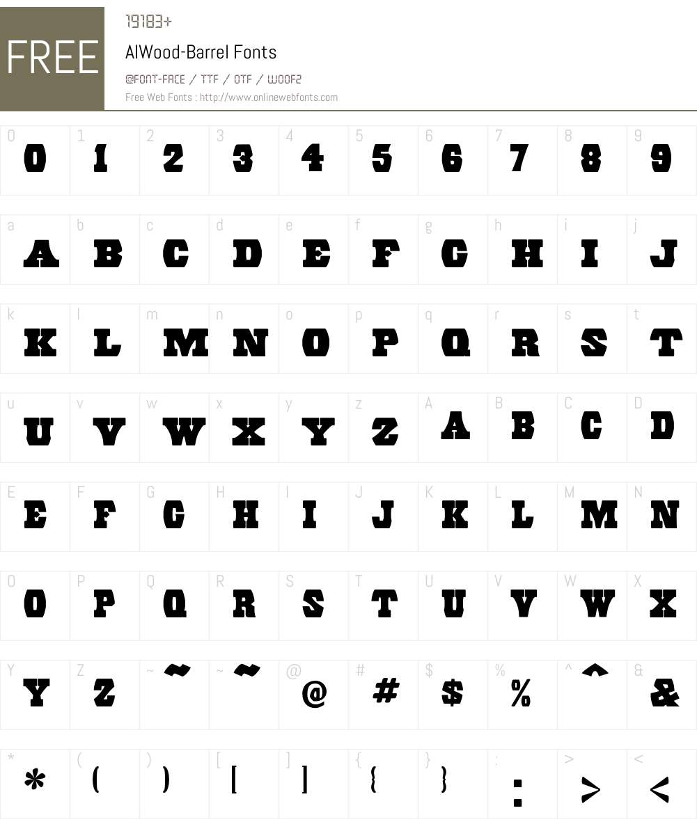 AIWood Font Screenshots