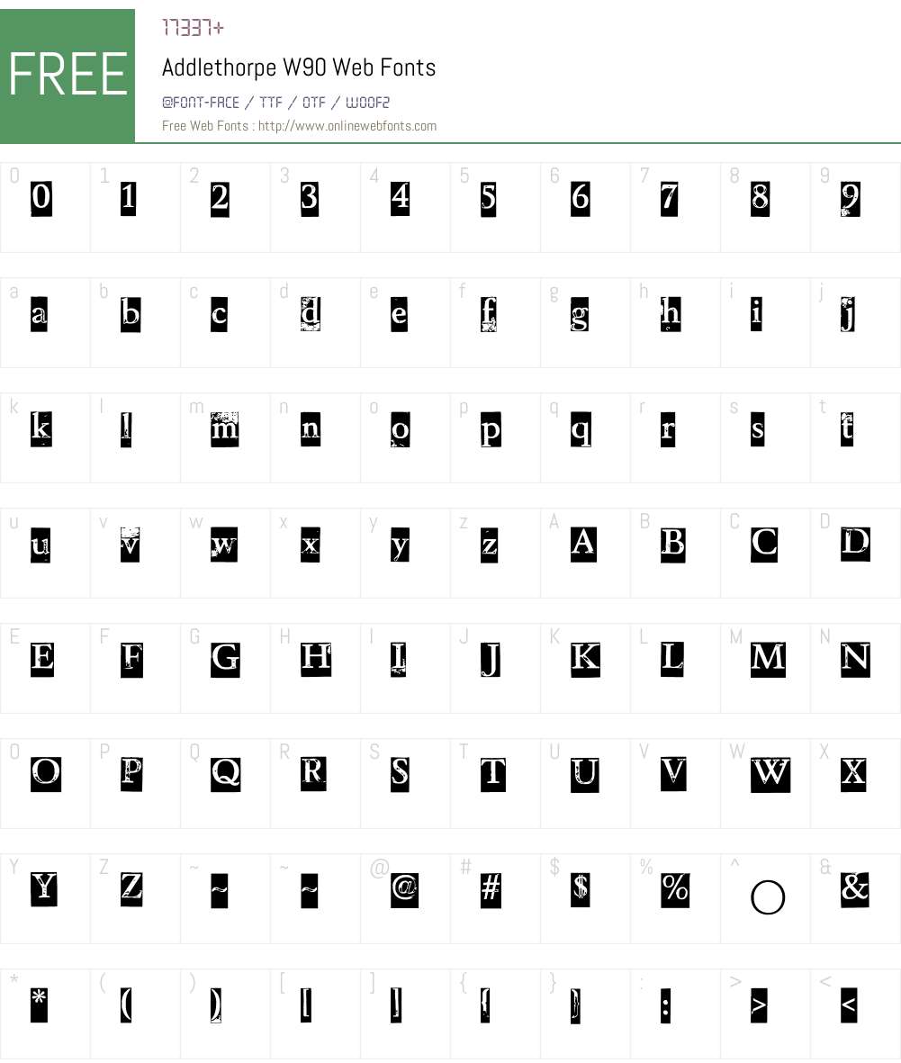 AddlethorpeW90-Web Font Screenshots