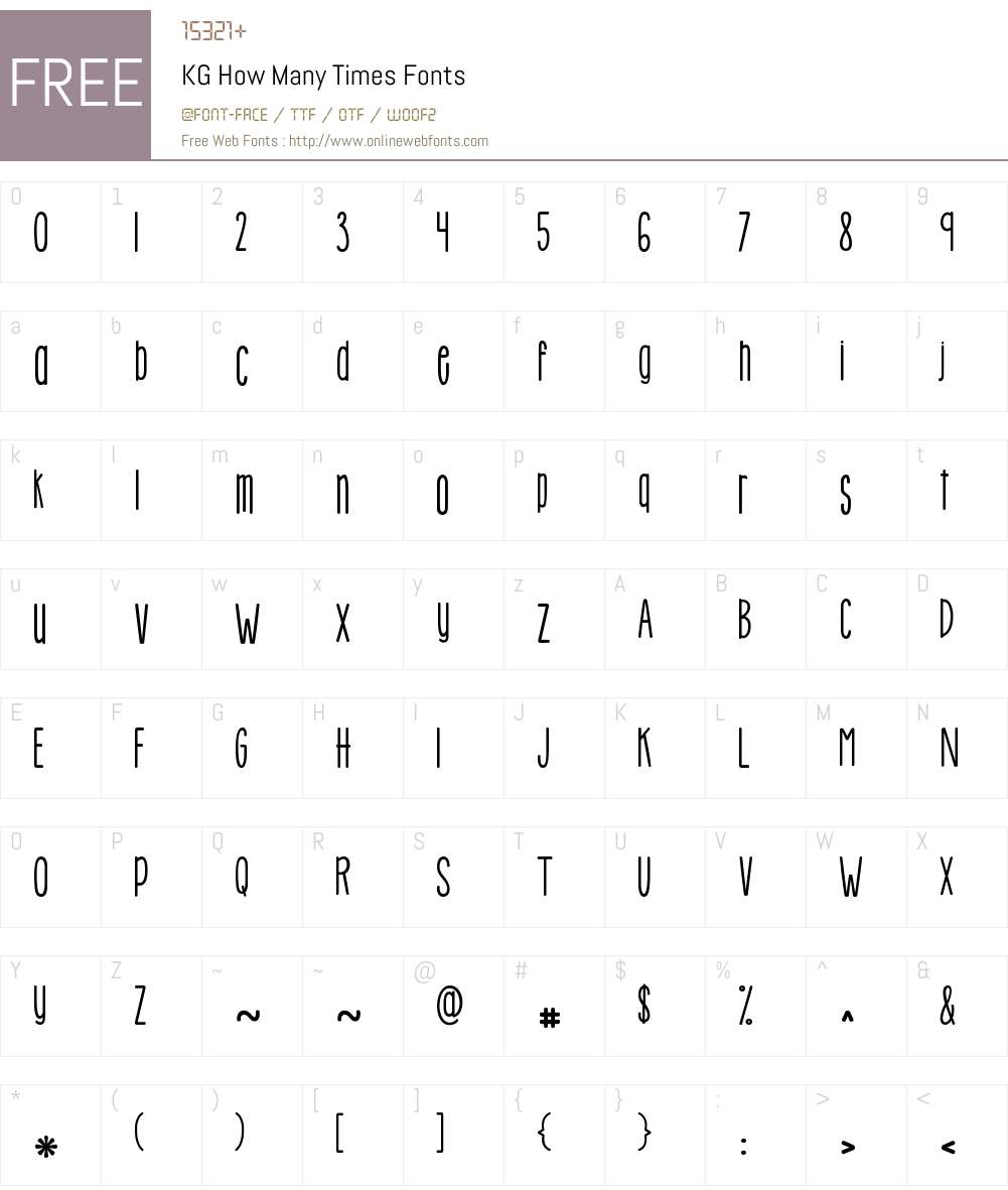 KG How Many Times Font Screenshots