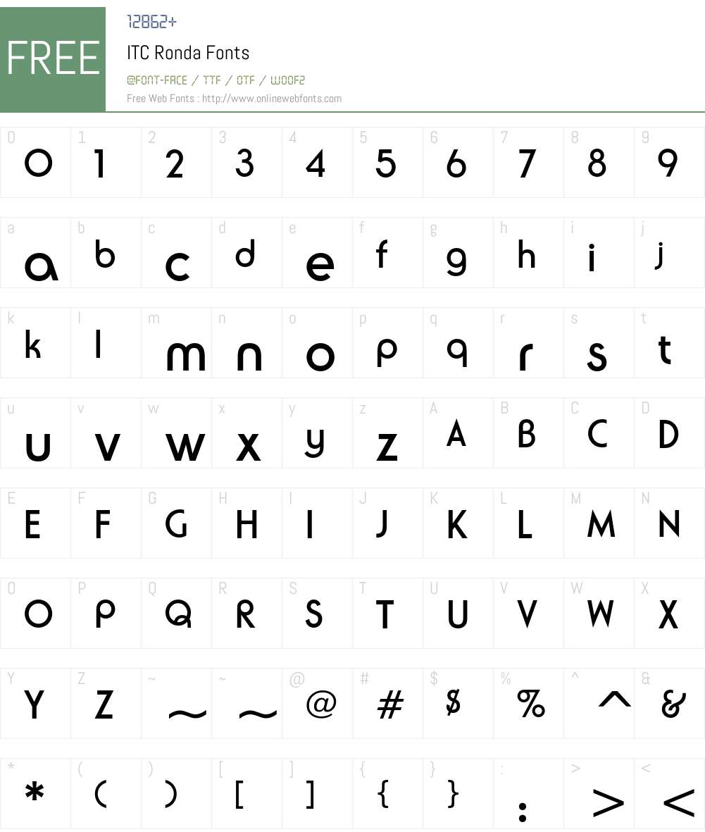 ITC Ronda Font Screenshots