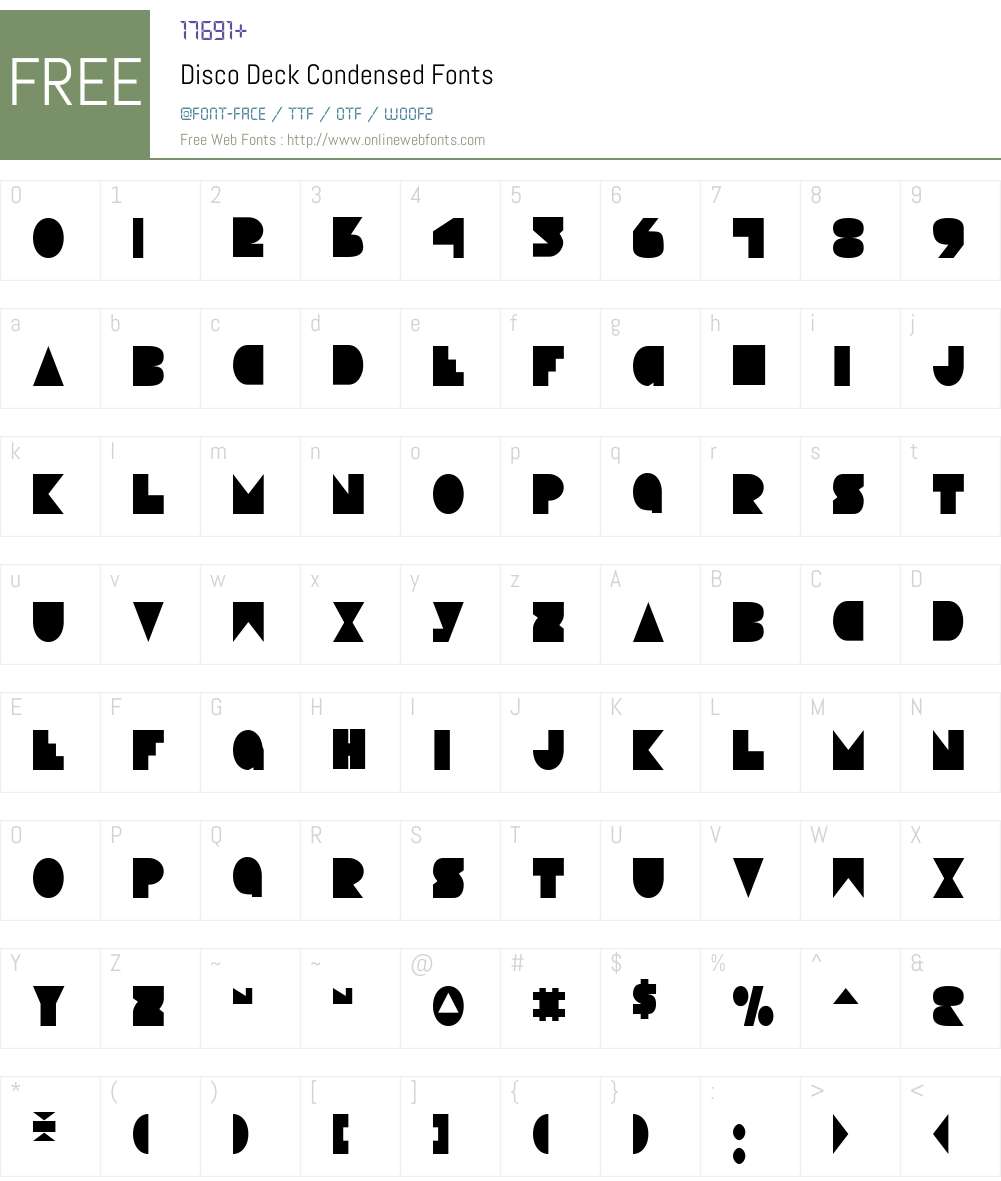 Disco Deck Condensed Font Screenshots