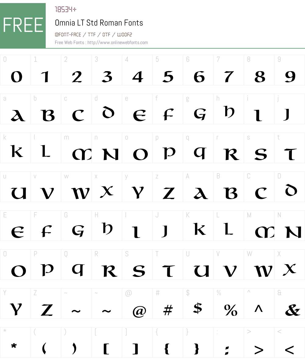 Omnia LT Std Font Screenshots
