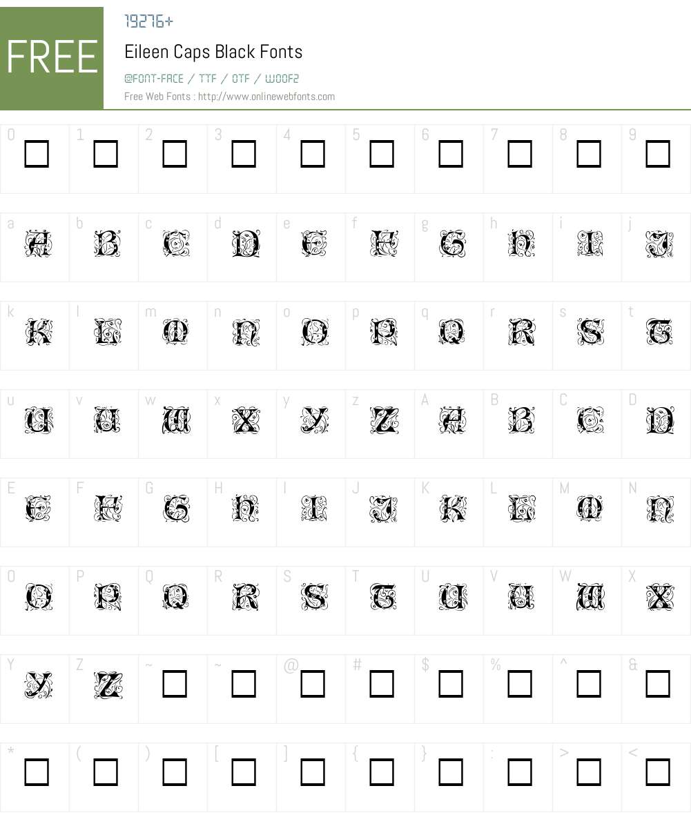 Eileen Caps Black Font Screenshots