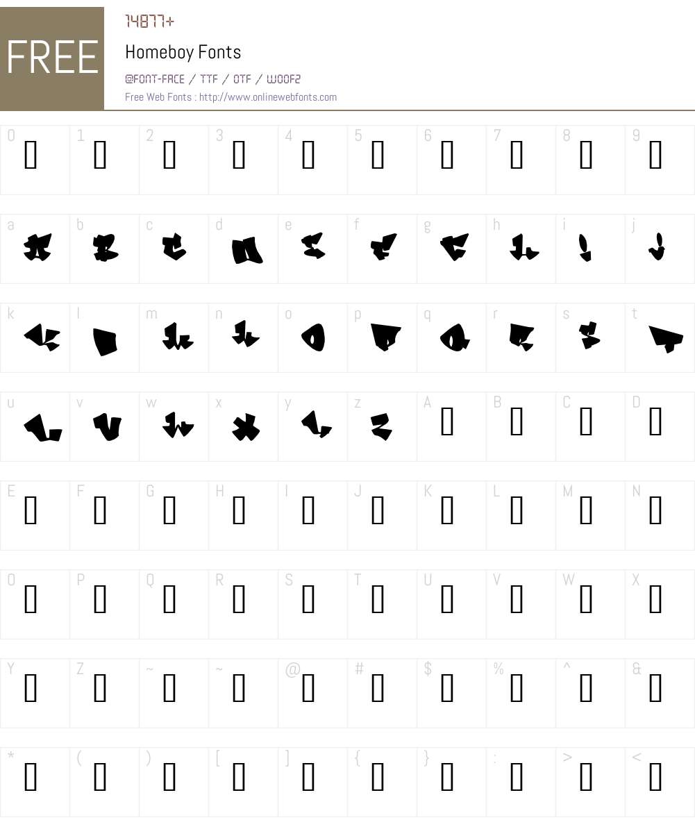 Homeboy Font Screenshots