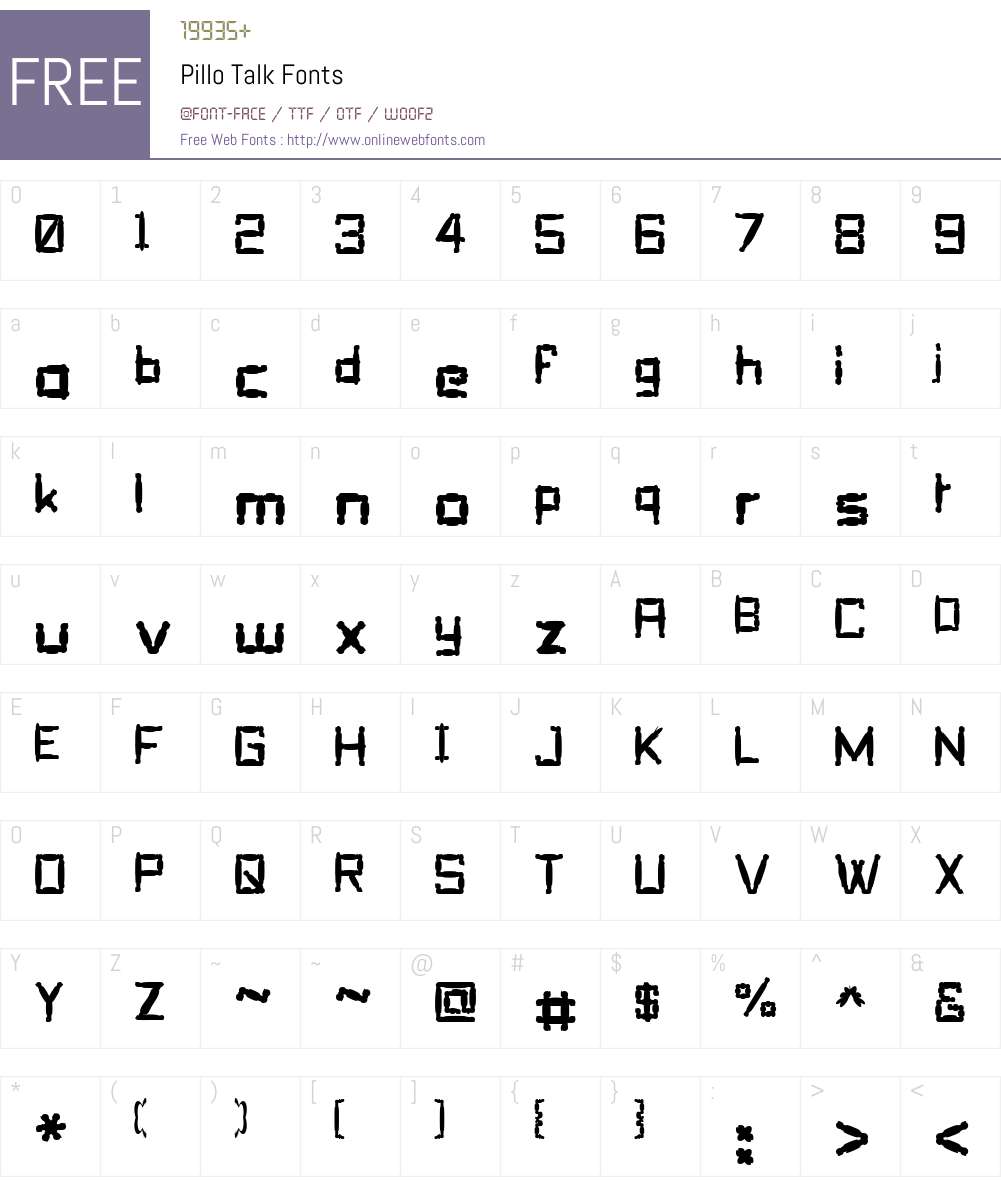 Pillo Talk Font Screenshots