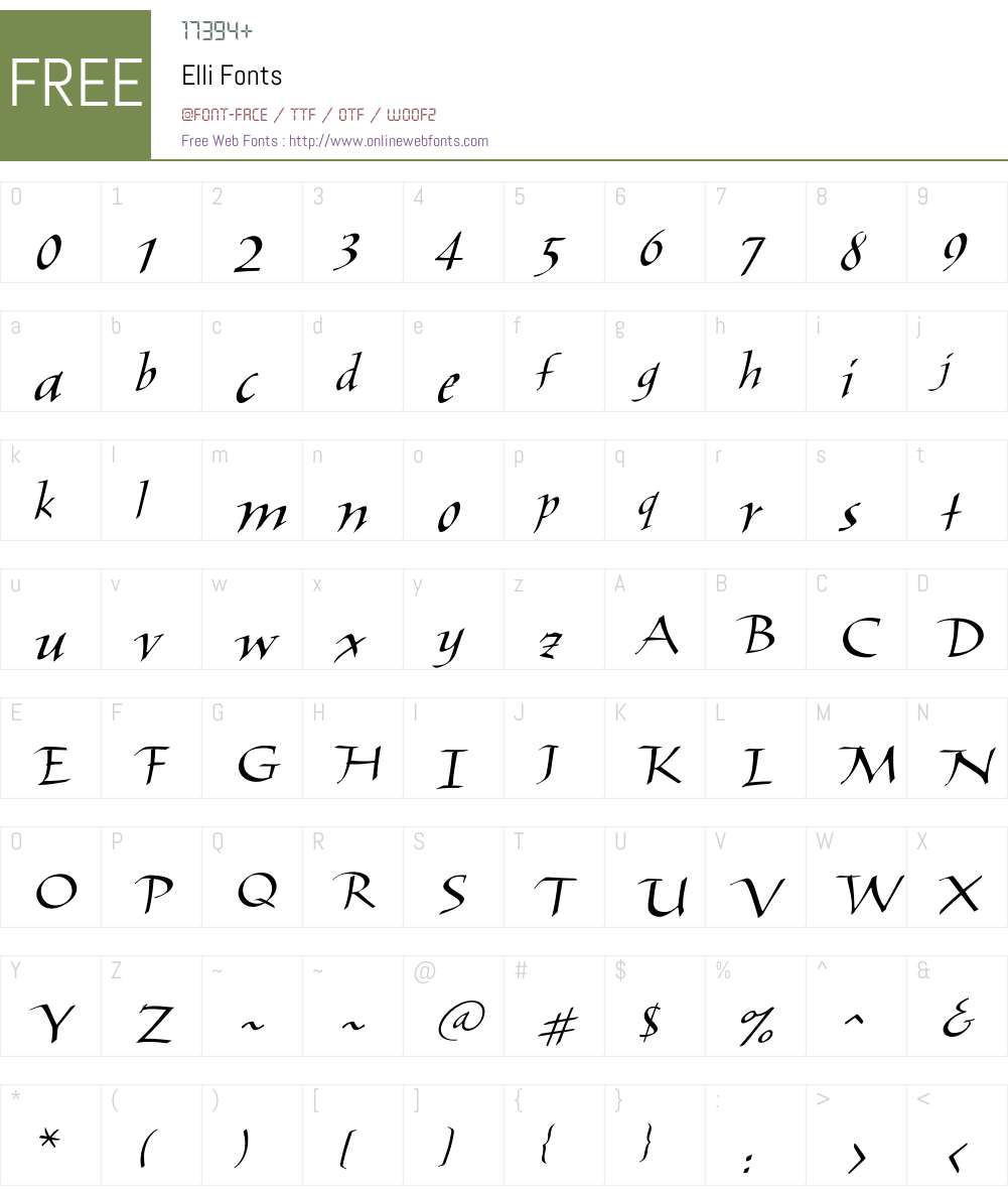 Elli Font Screenshots