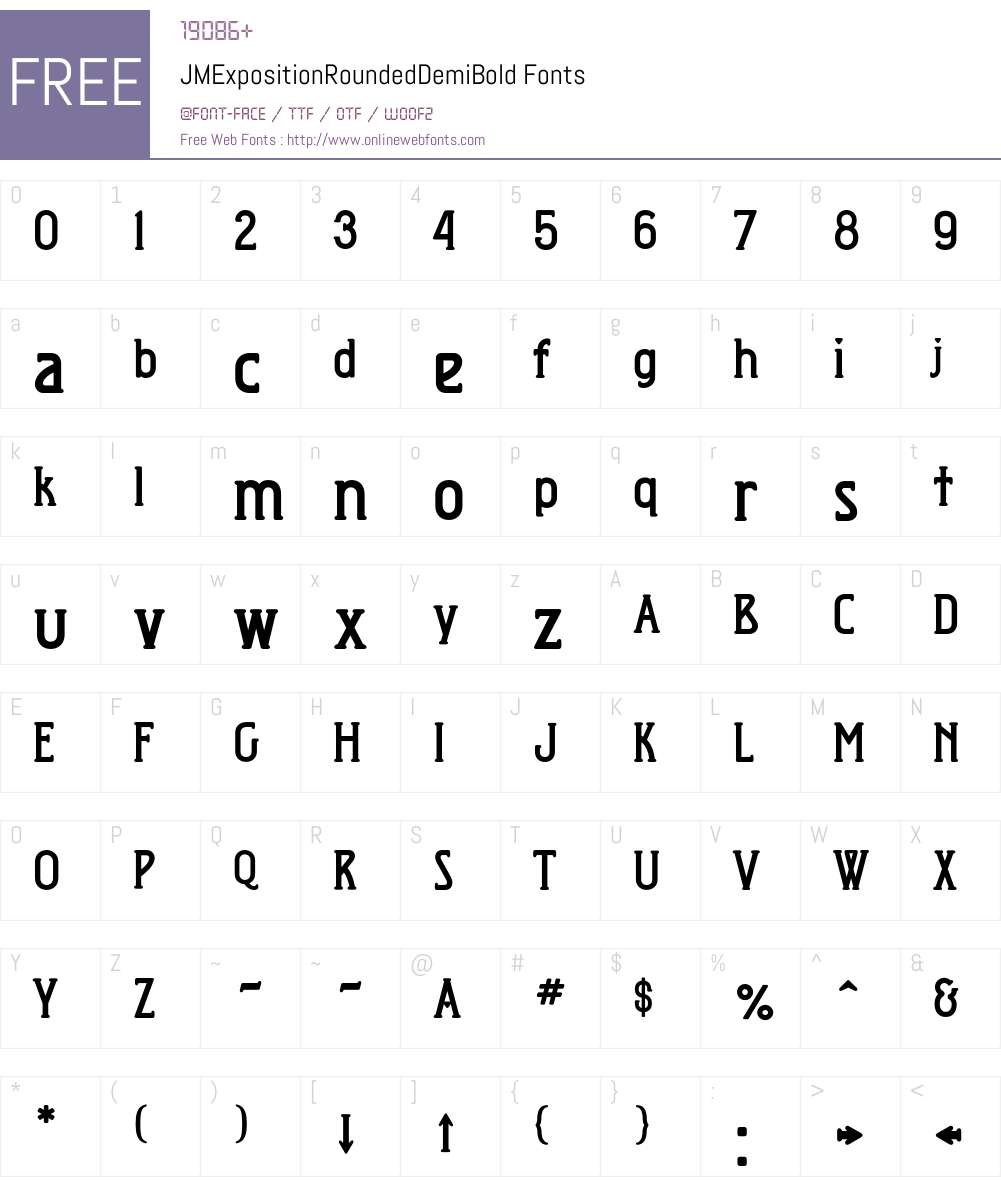 JMExpositionRoundedDemiBold Font Screenshots