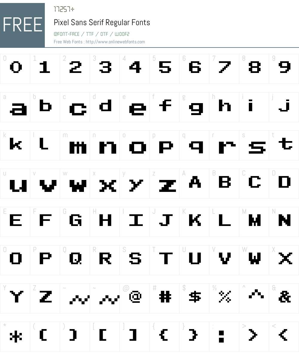 Pixel Sans Serif Regular 1.0 Fonts Free Download - OnlineWebFonts.COM