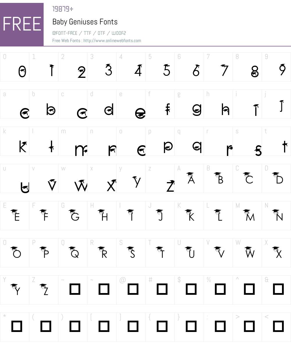 Baby Geniuses Font Screenshots
