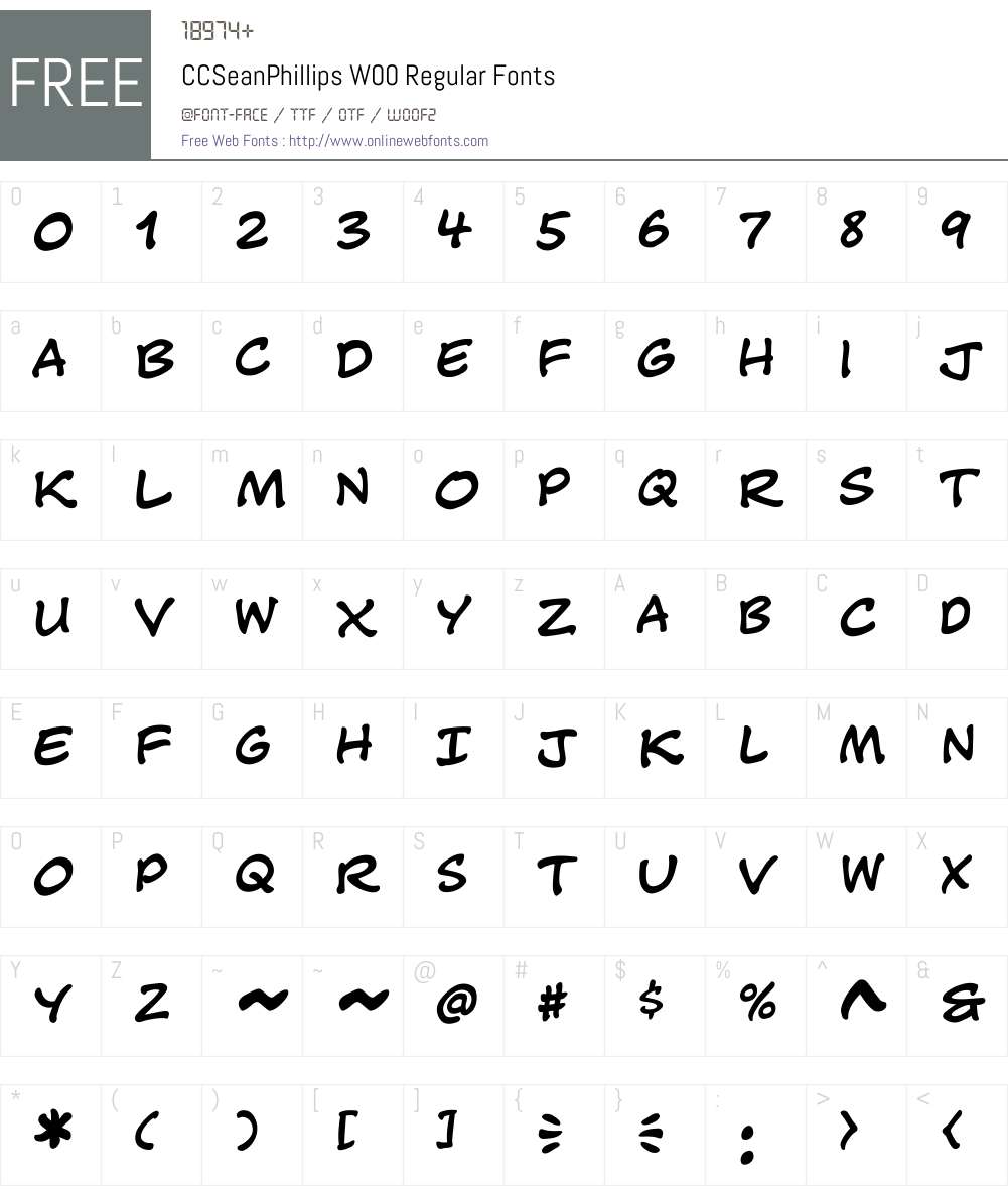CCSeanPhillipsW00-Regular Font Screenshots