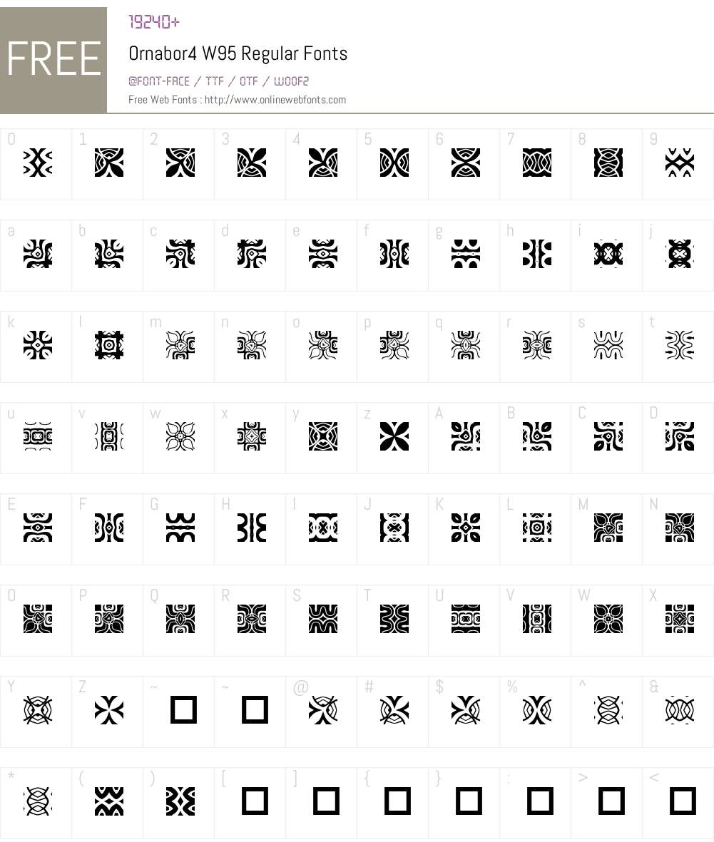Ornabor4 Font Screenshots