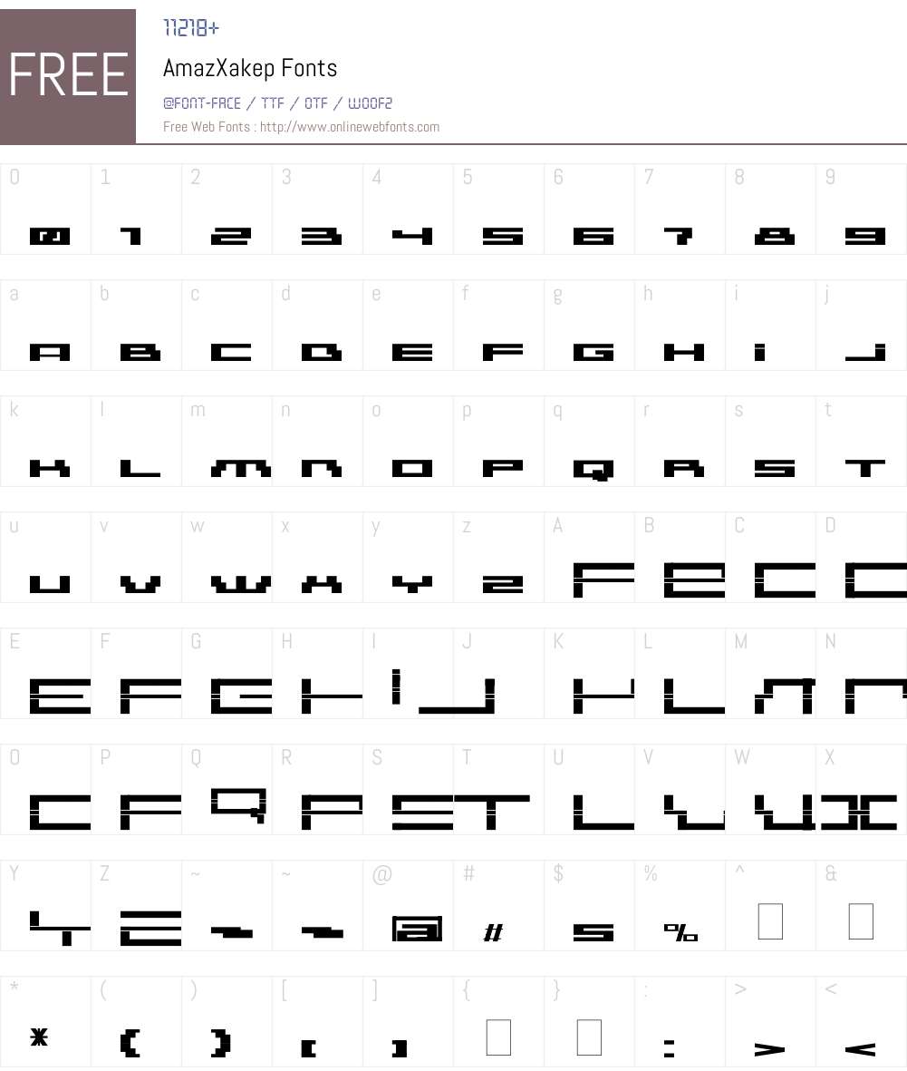 AmazXakep Font Screenshots