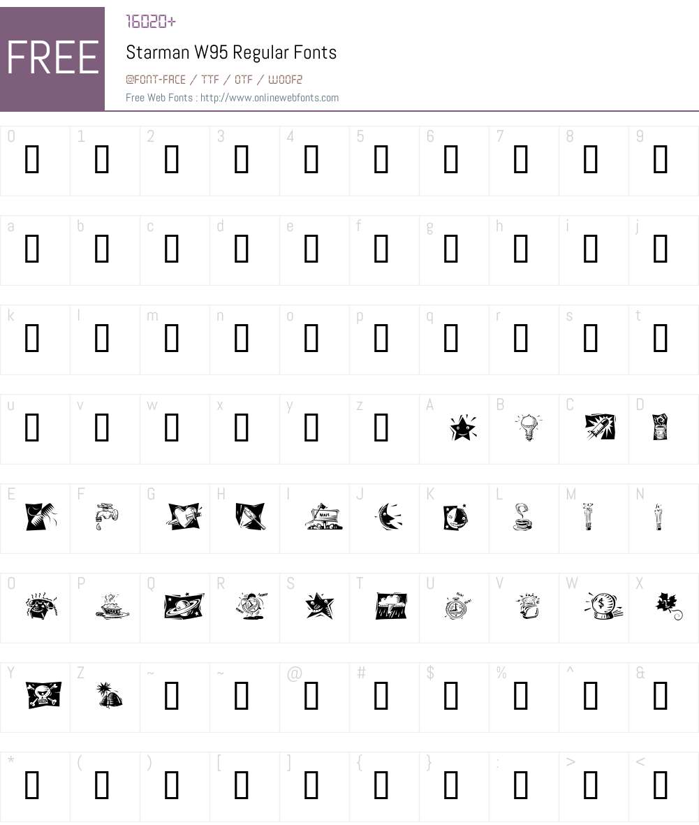 Starman Font Screenshots