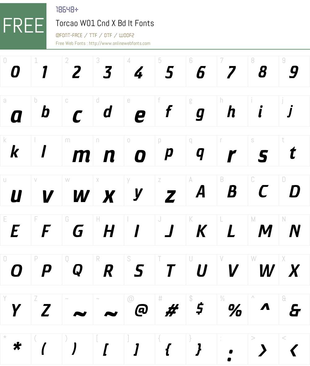 TorcaoW01-CndXBdIt Font Screenshots
