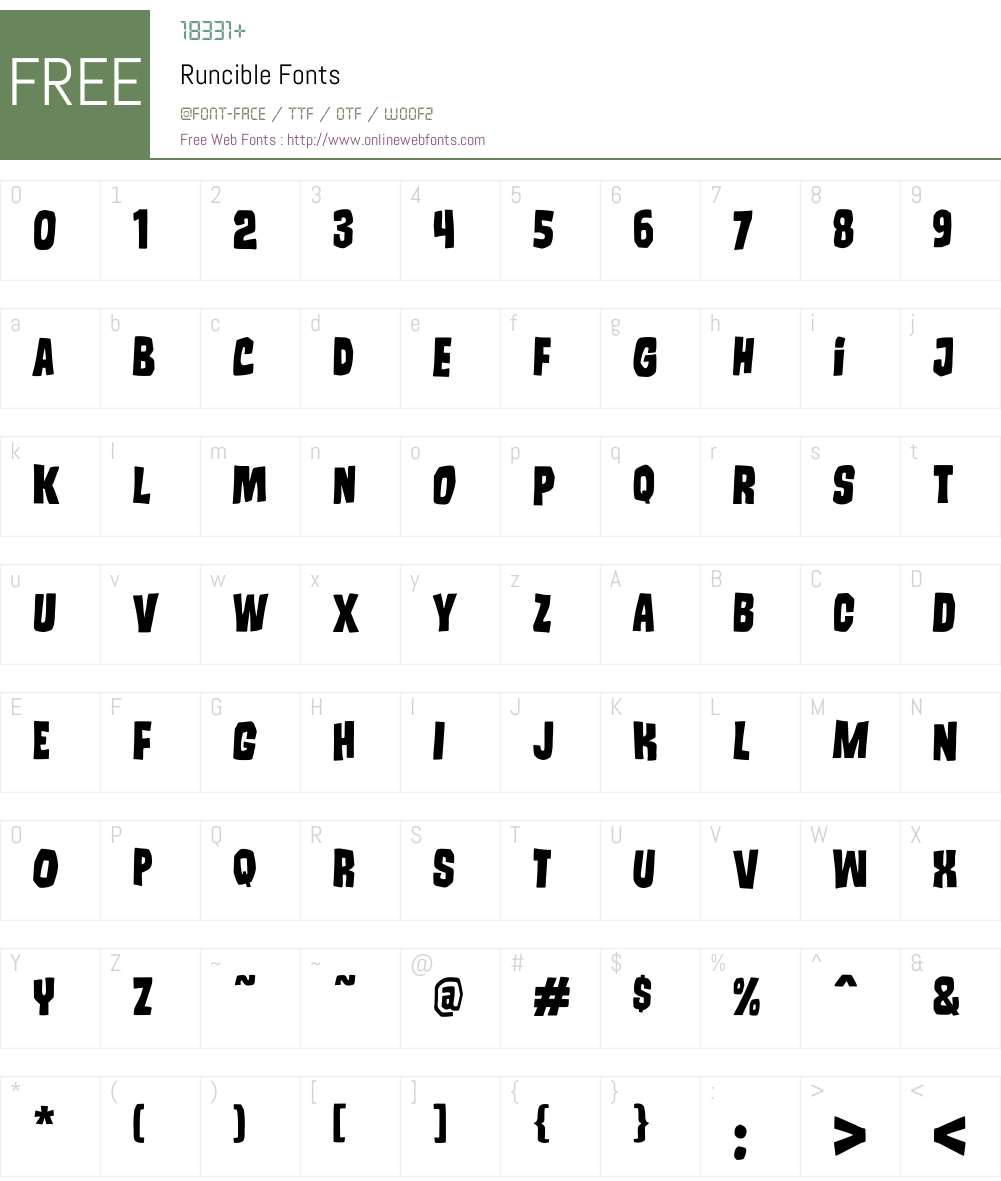 Runcible Font Screenshots