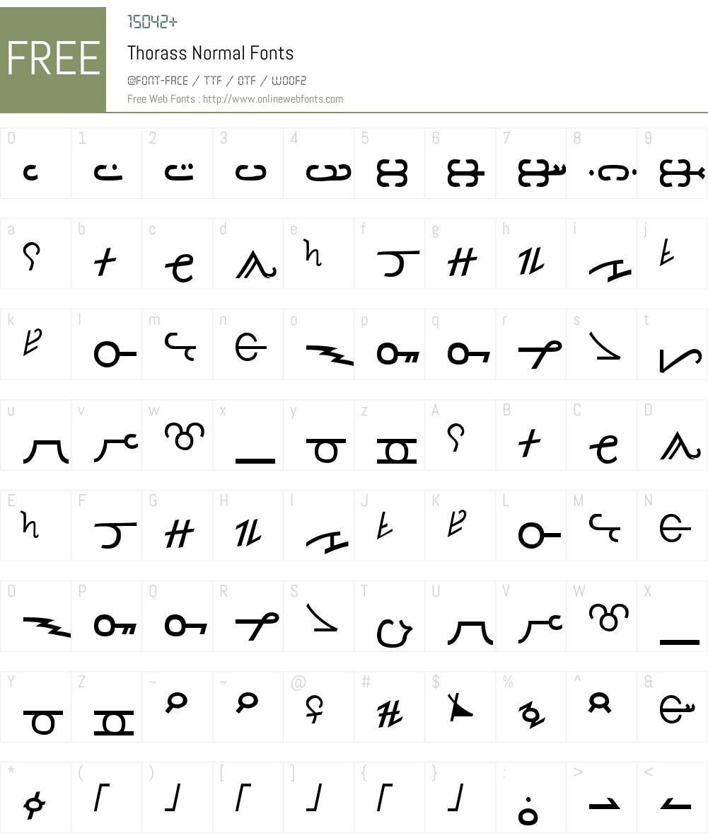 Thorass Font Screenshots