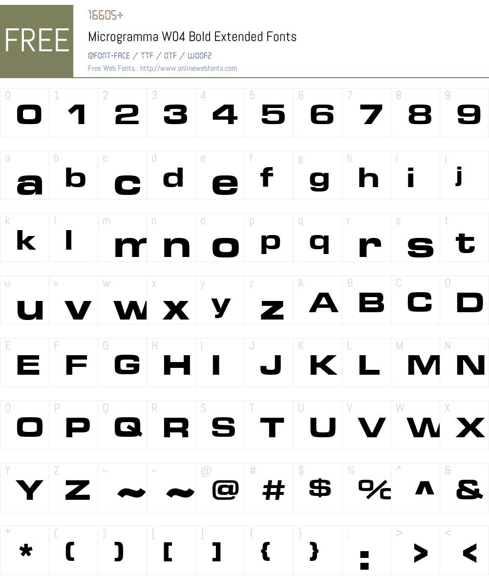Microgramma Font Screenshots