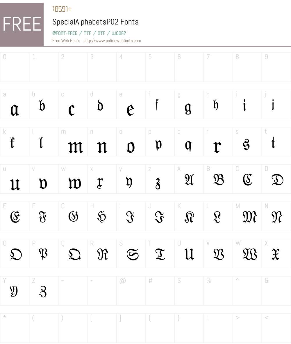 SpecialAlphabets Font Screenshots