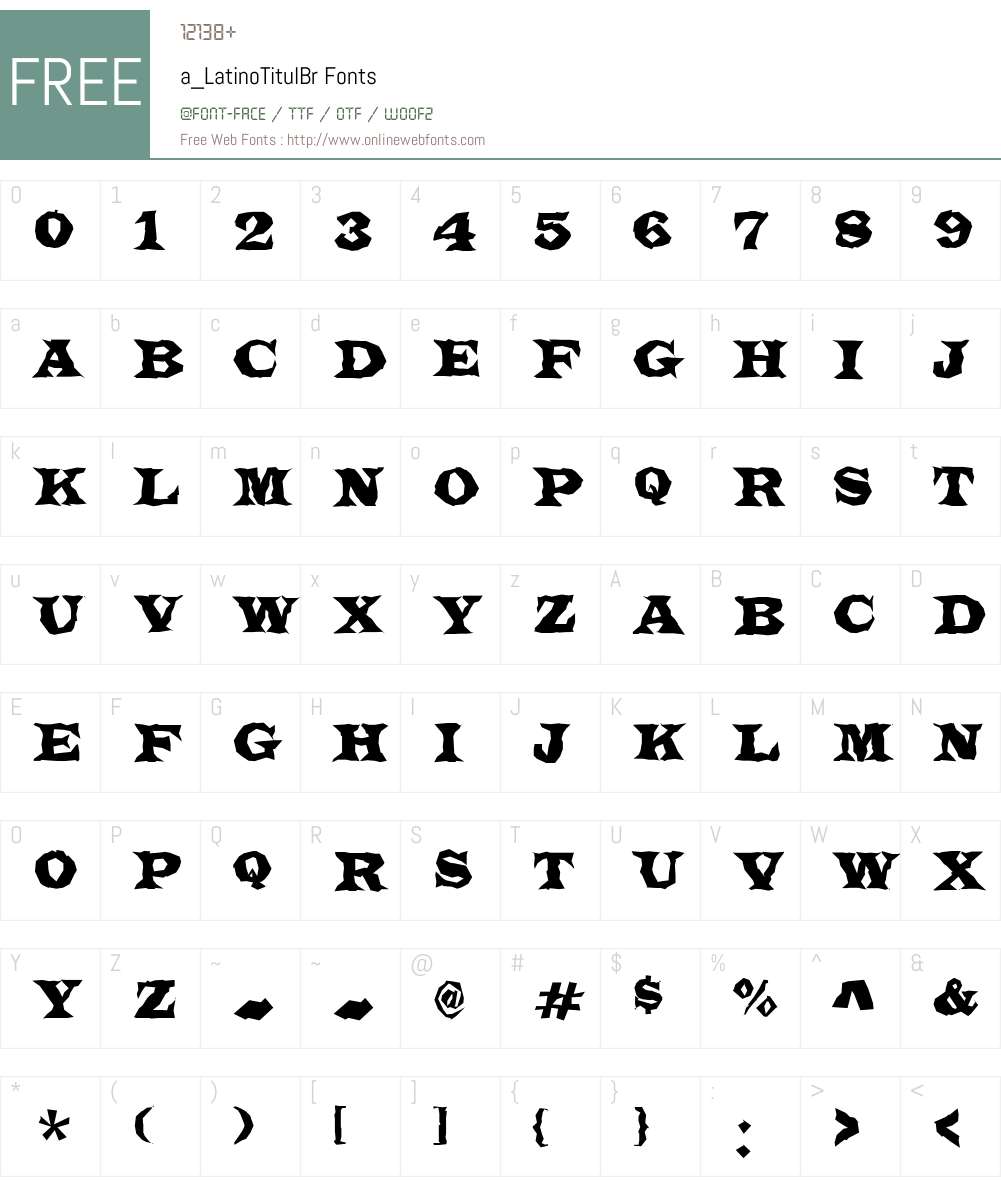 a_LatinoTitulBr Font Screenshots