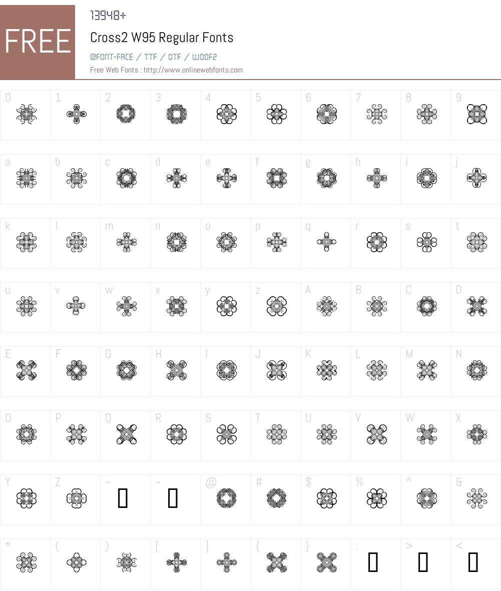 Cross2 Font Screenshots