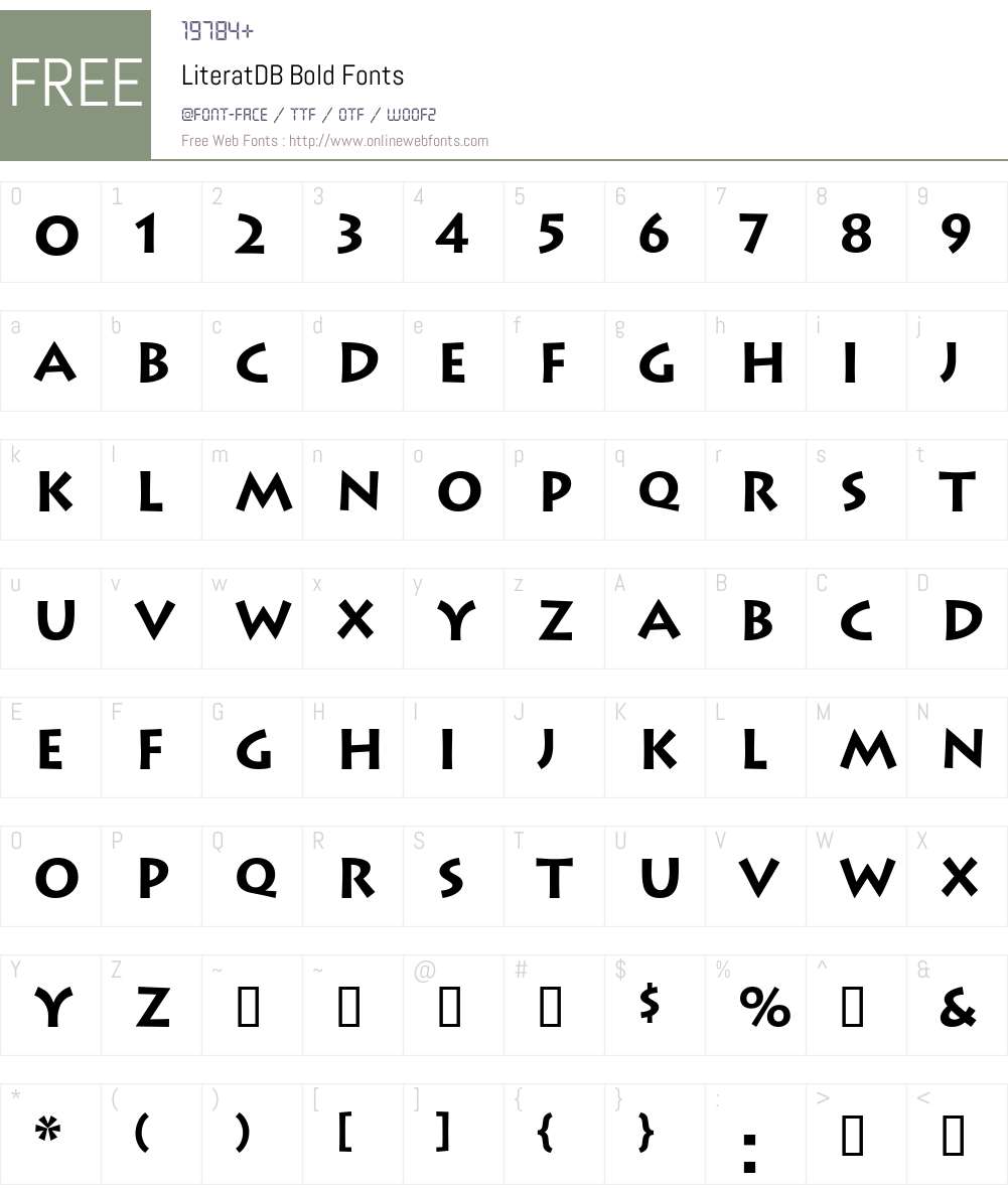 LiteratDB Font Screenshots