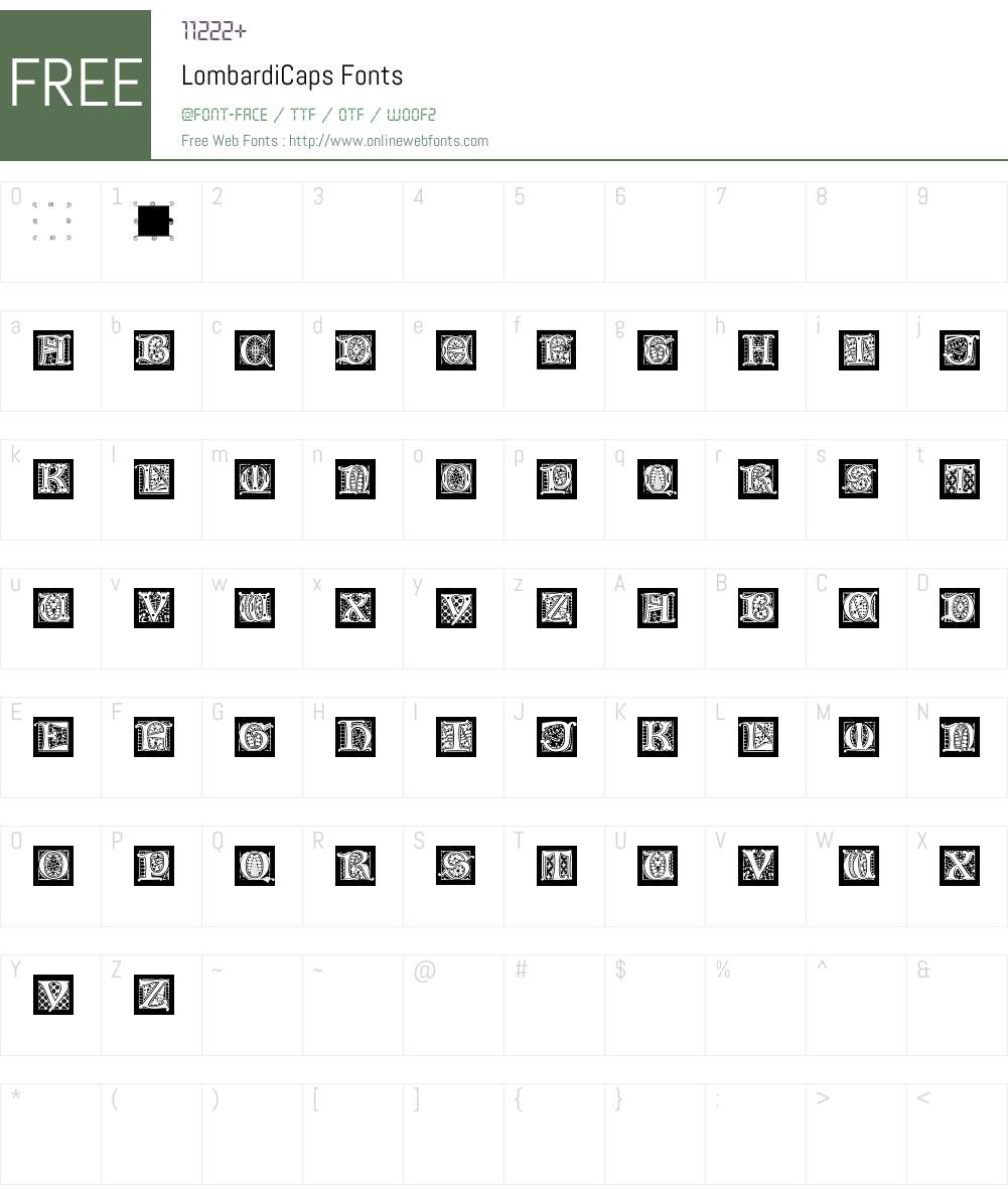 LombardiCaps Font Screenshots