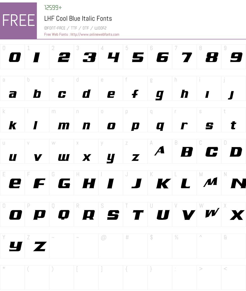 LHF Cool Blue Font Screenshots