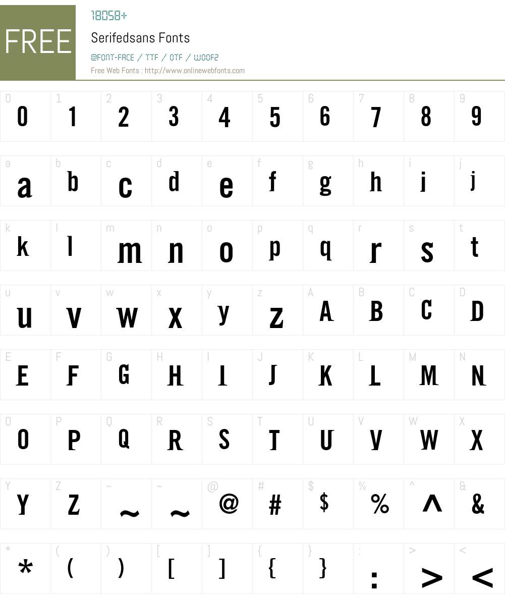Serifedsans Font Screenshots