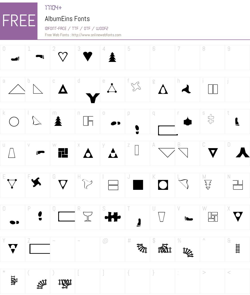 AlbumEins Font Screenshots