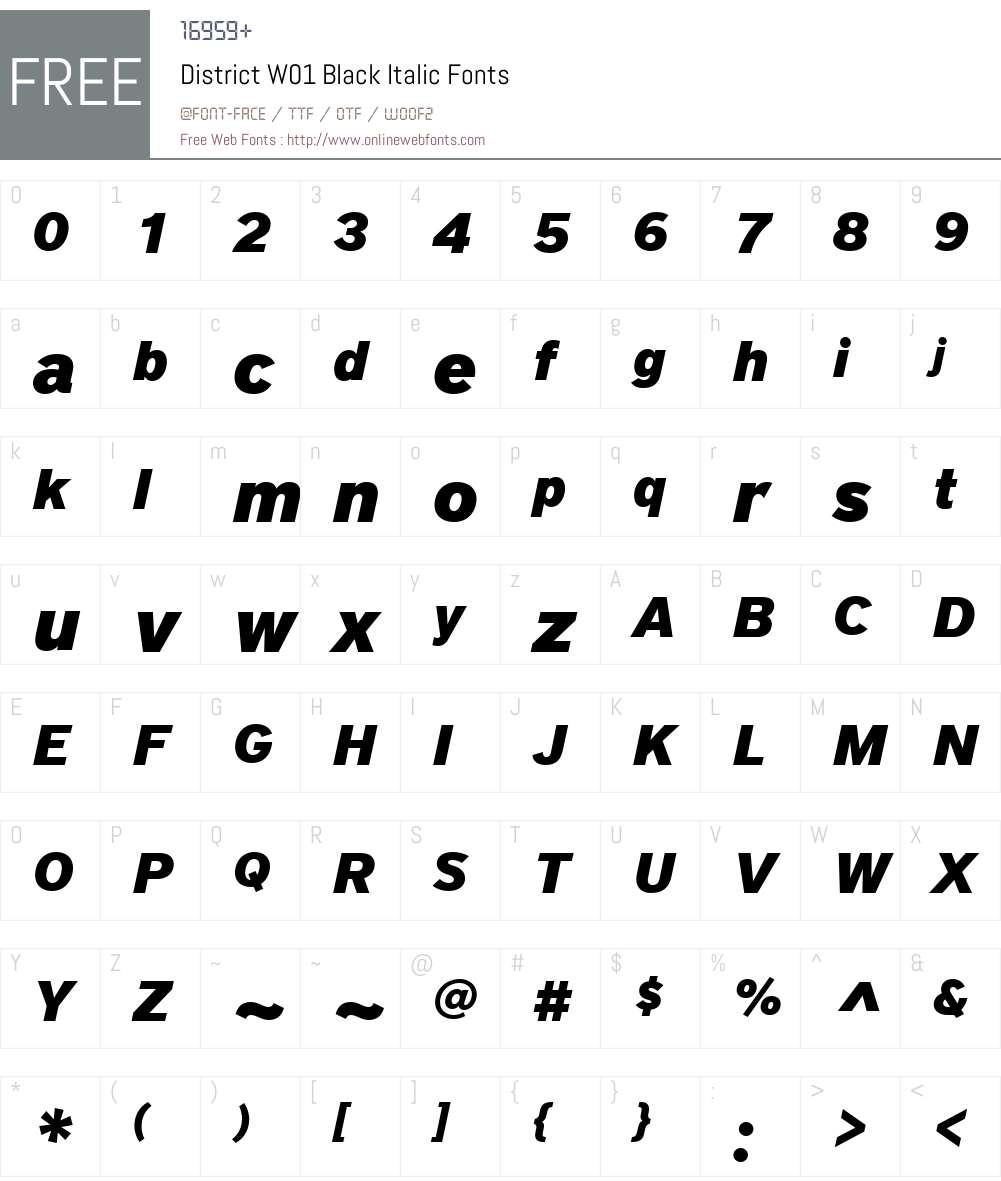 District Pro Font Screenshots