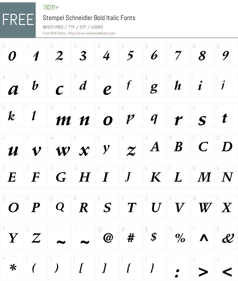 StempelSchneidler Font Screenshots