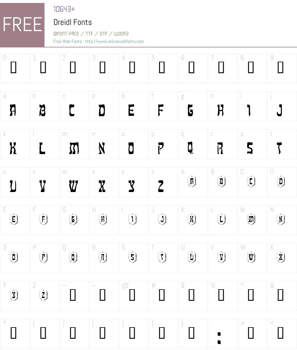 Dreidl Font Screenshots