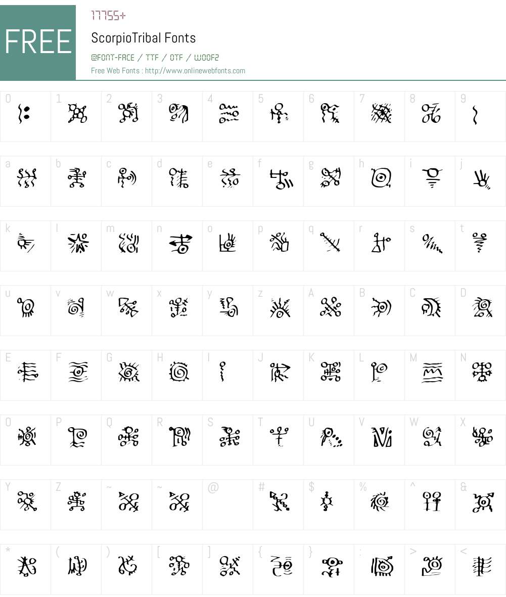 Scorpio Font Screenshots