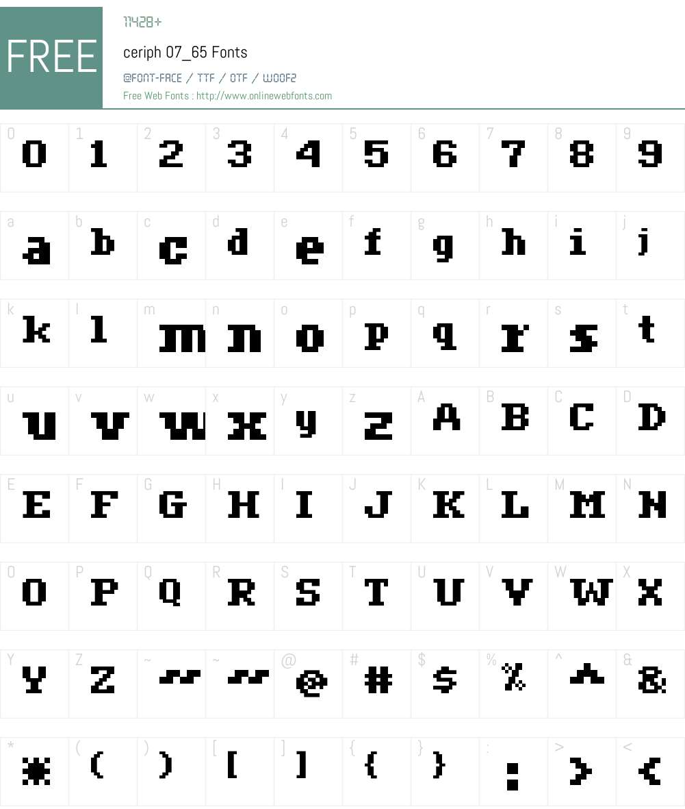ceriph 07_65 Font Screenshots