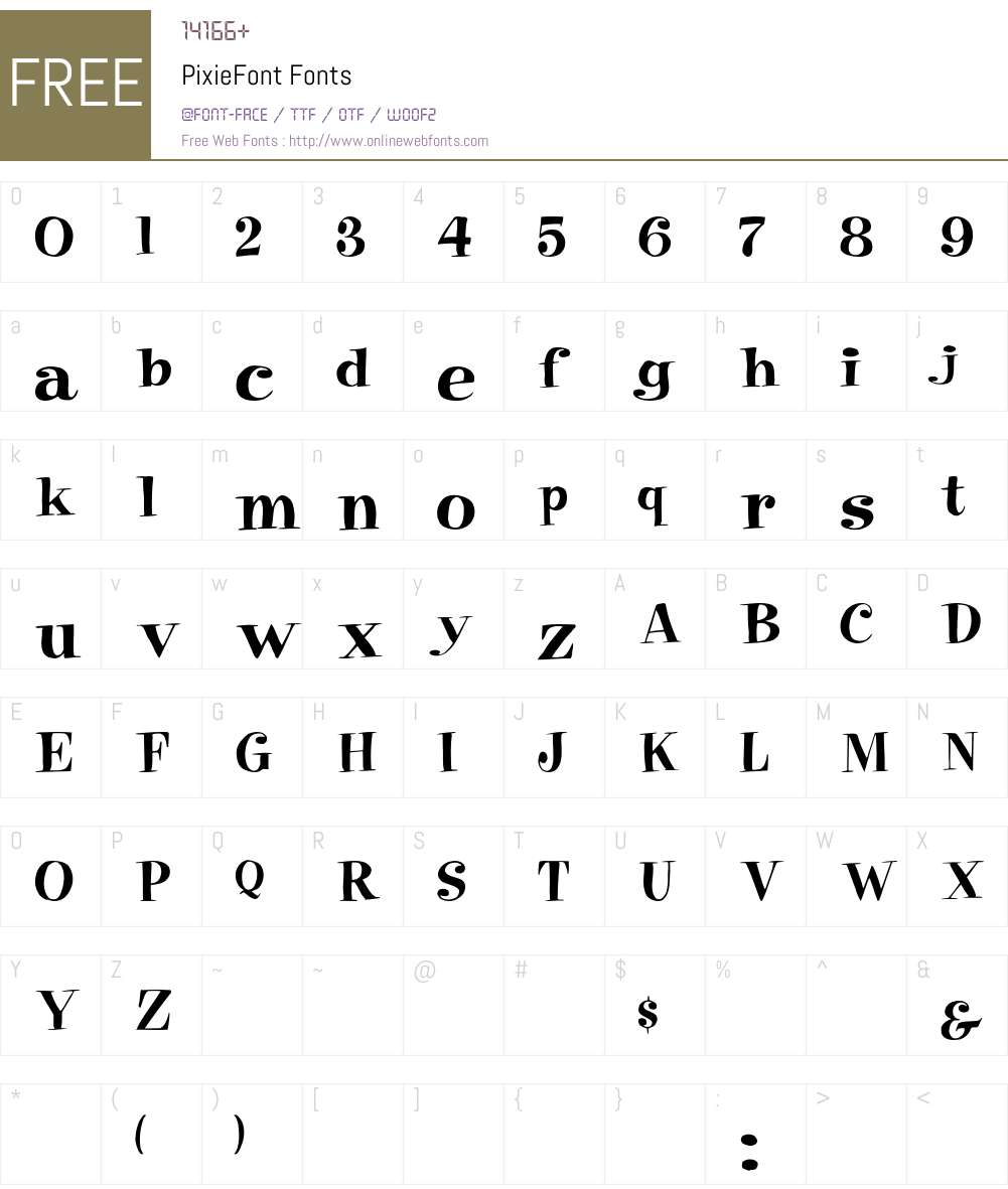 PixieFont Font Screenshots