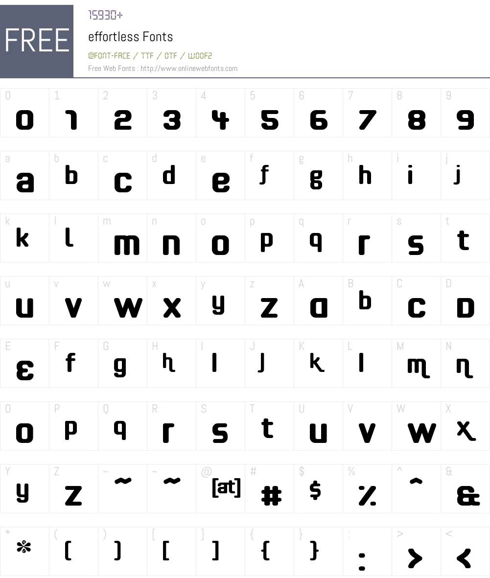 effortless Font Screenshots