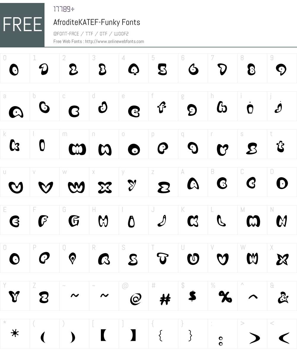 AfroditeKATEF Font Screenshots