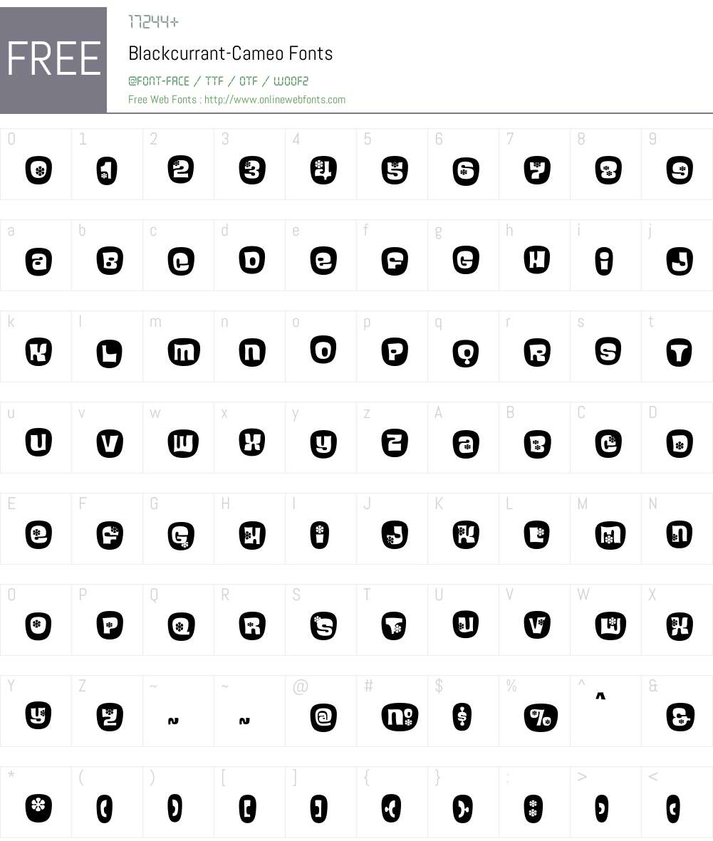 Blackcurrant Font Screenshots