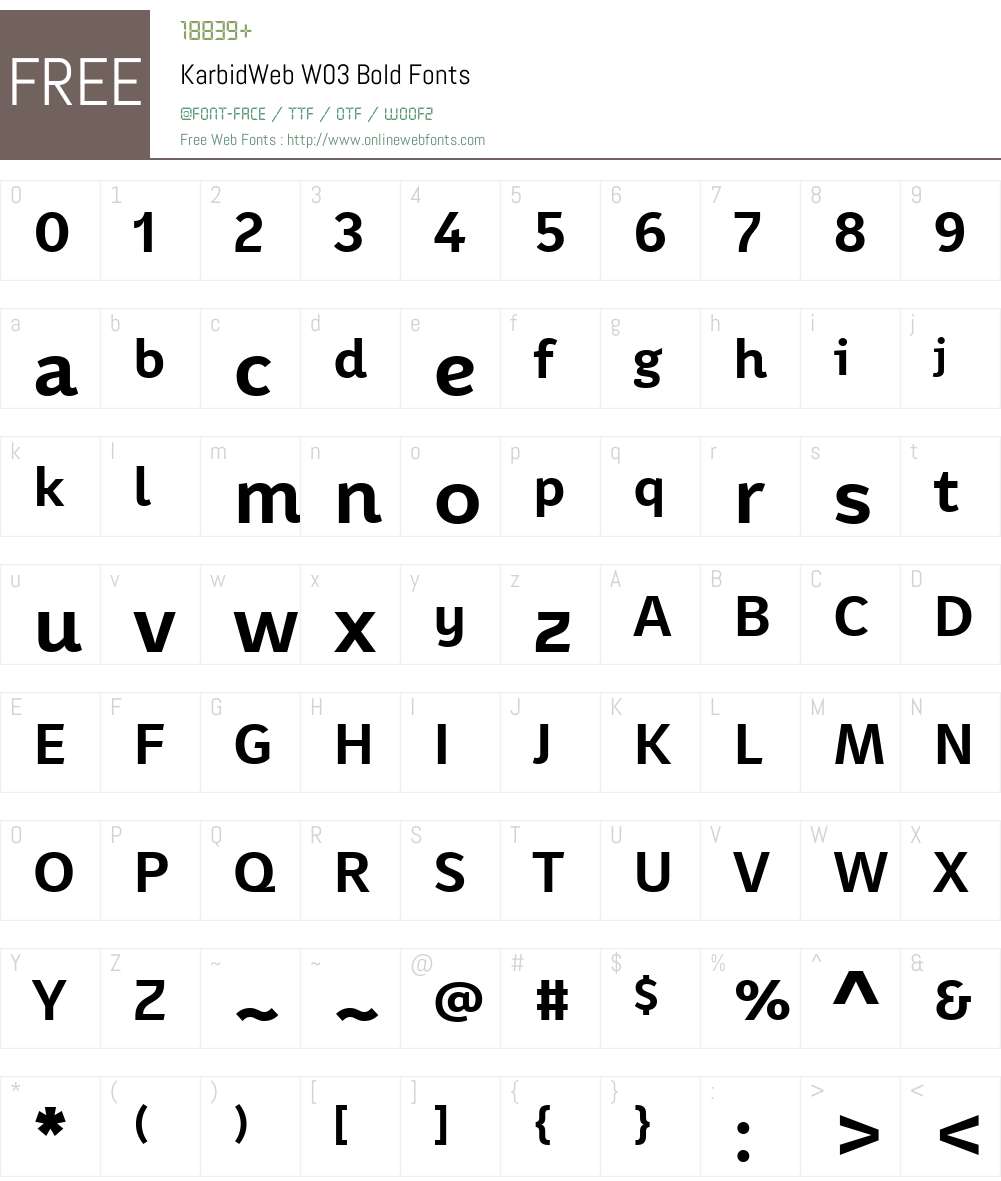 FF Karbid Font Screenshots