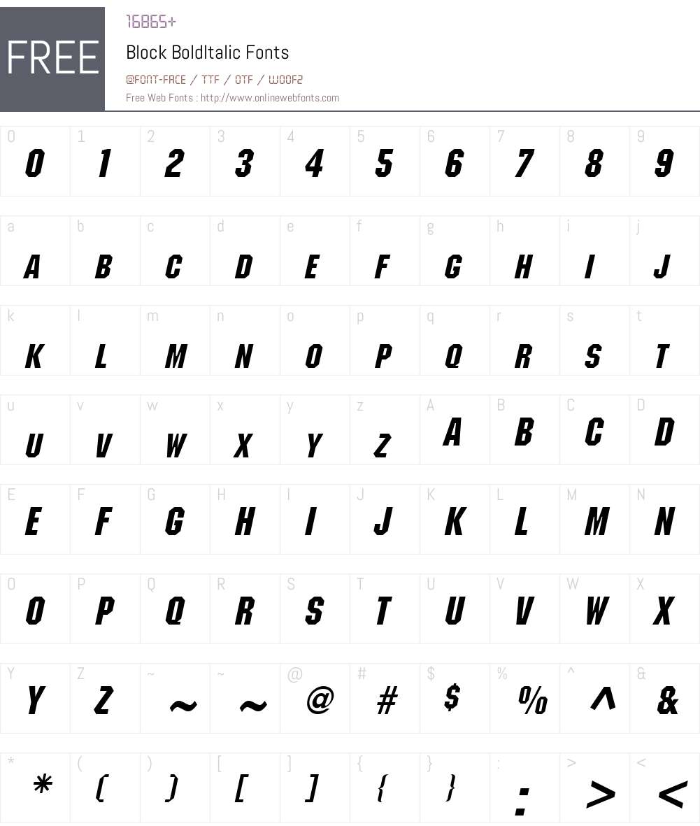 Block Font Screenshots