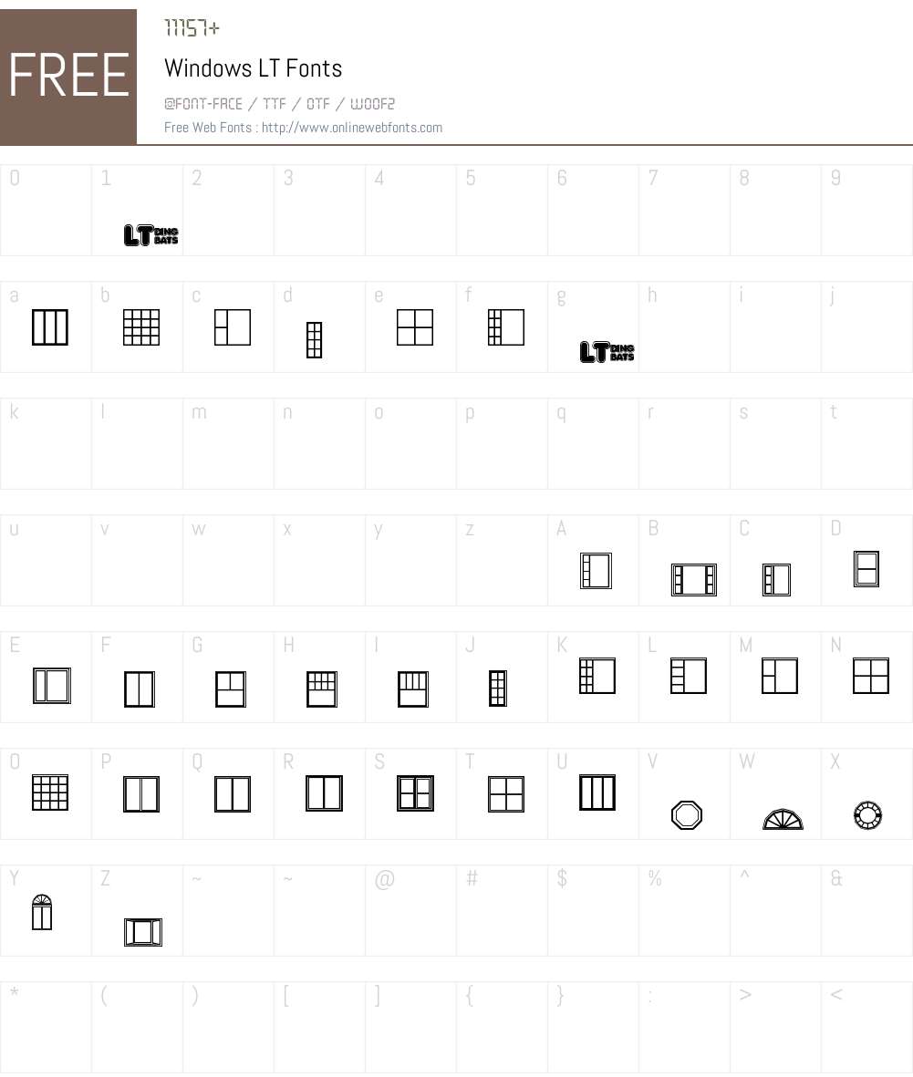 Windows LT Font Screenshots