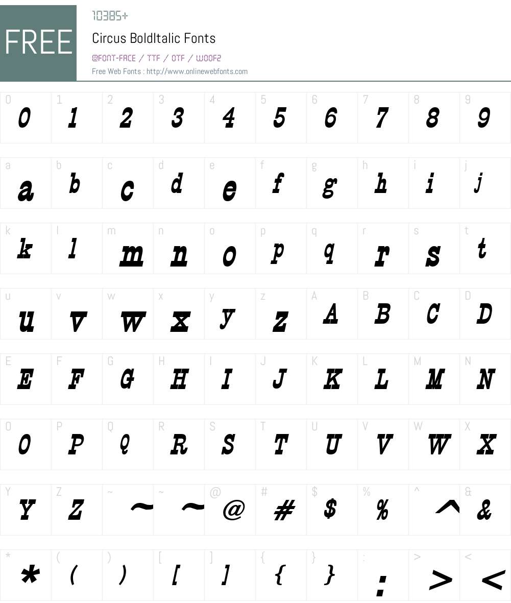 Circus Font Screenshots