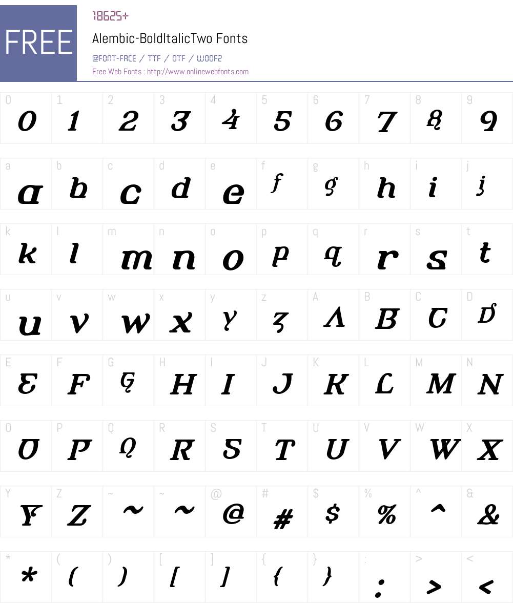 Alembic Font Screenshots