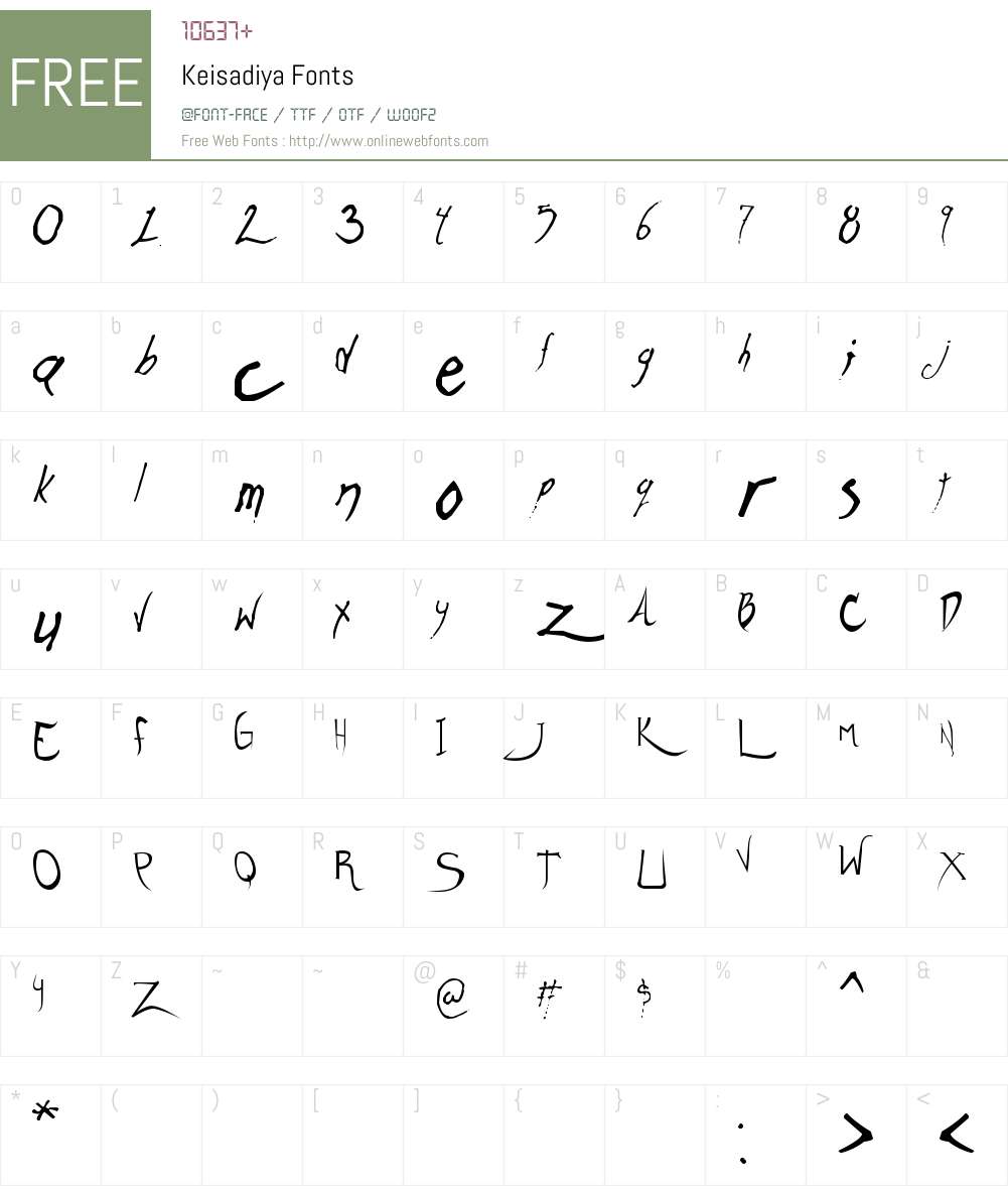 Keisadiya Font Screenshots