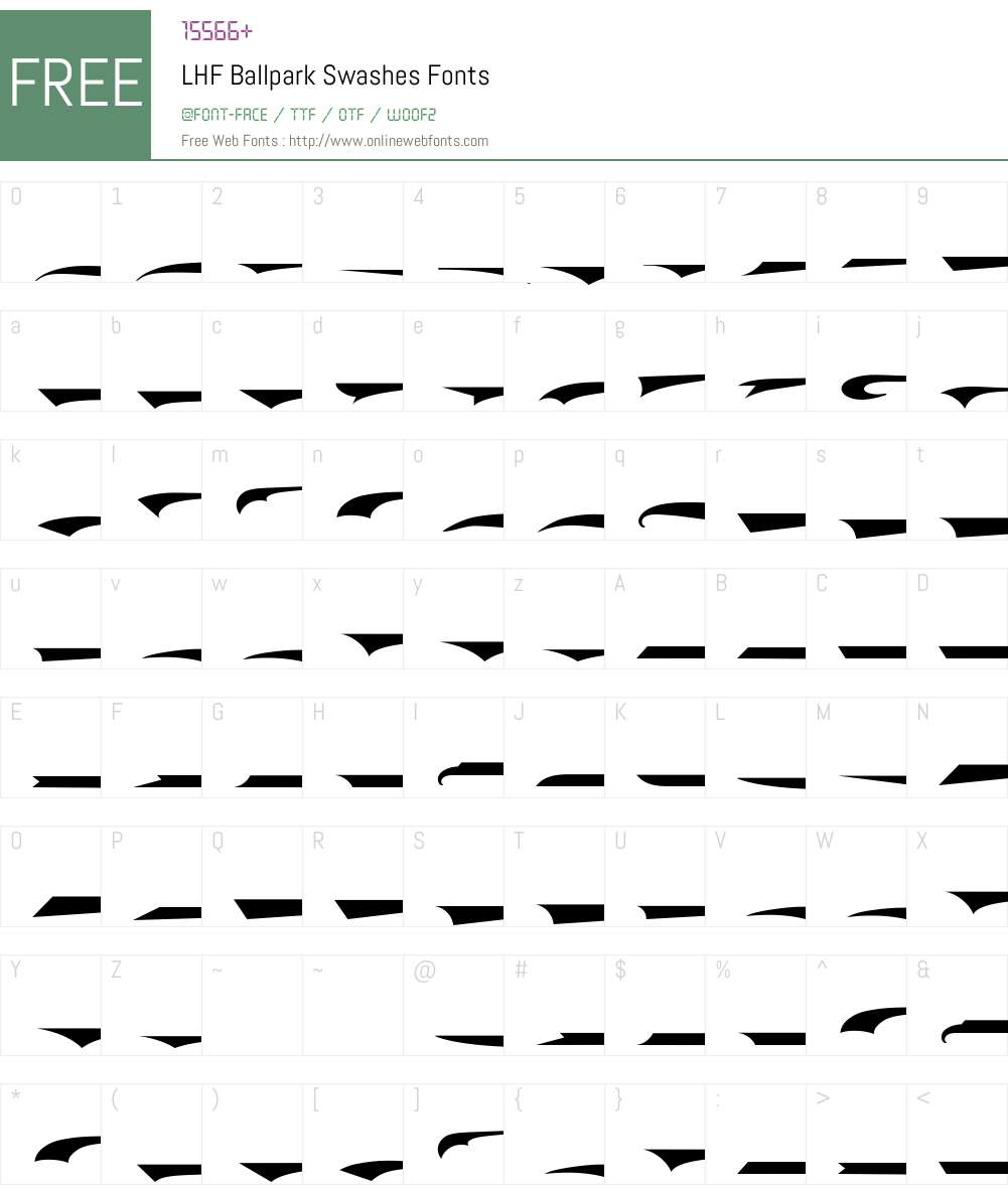 LHF Ballpark Swashes Font Screenshots