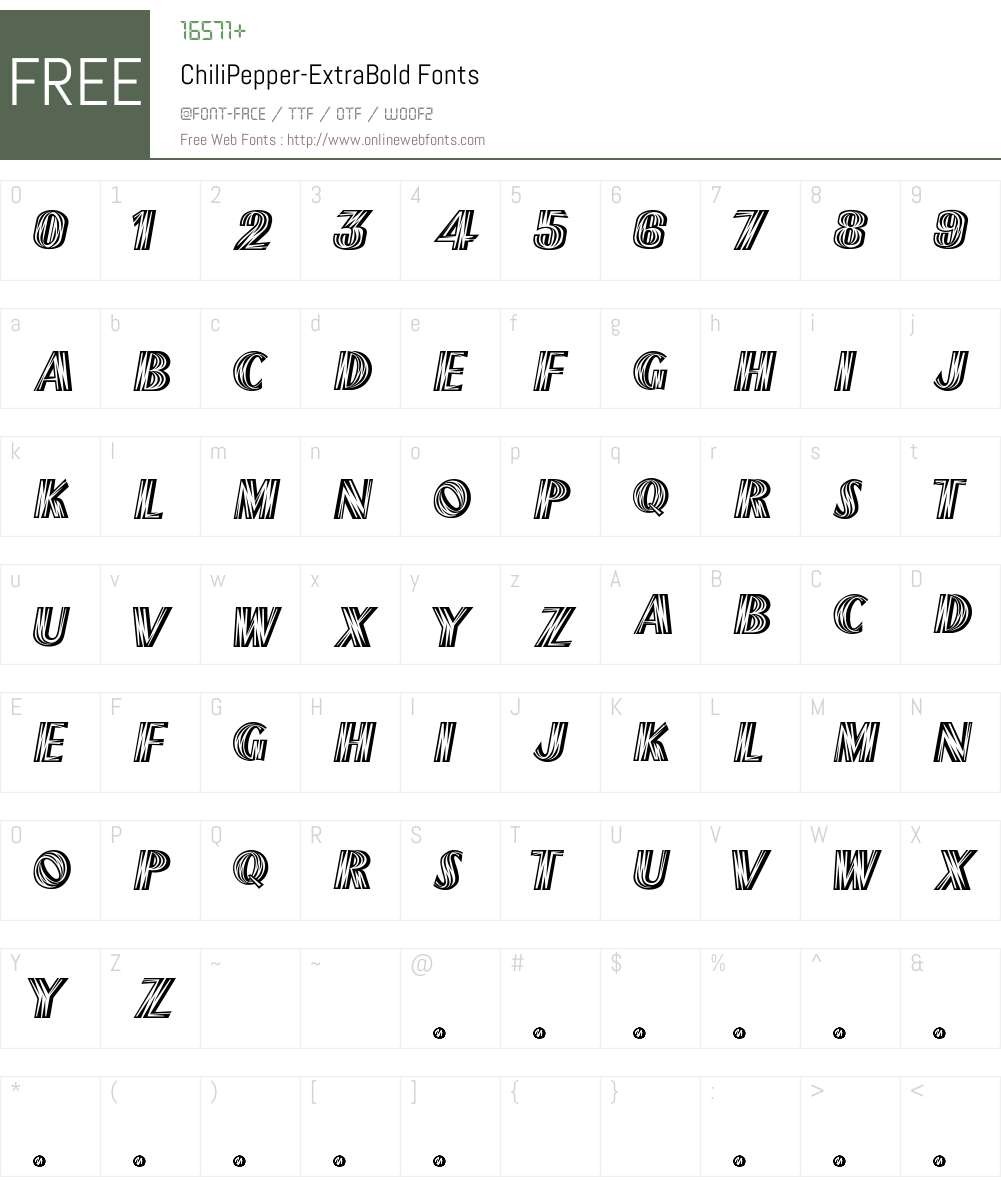 ChiliPepper-ExtraBold Font Screenshots